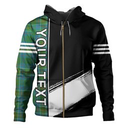 ScotsTee Shop Scottish Hunter of Hunterston (Galbraith of Hunterston) Ancient Clan Crest Tartan Hoodie Quarter Personalized