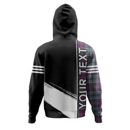 ScotsTee Shop Scottish Leslie of the Hebrides Weathered Clan Crest Tartan Hoodie Quarter Personalized