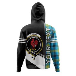 ScotsTee Shop Scottish Laing (Lang) Modern Clan Crest Tartan Hoodie Quarter Personalized