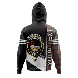 ScotsTee Shop Scottish MacDonald (Donald) Weathered Clan Crest Tartan Hoodie Quarter Personalized