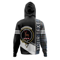 ScotsTee Shop Scottish MacCorquodale Weathered Clan Crest Tartan Hoodie Quarter Personalized