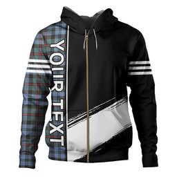 ScotsTee Shop Scottish MacCorquodale Weathered Clan Crest Tartan Hoodie Quarter Personalized