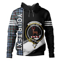 ScotsTee Shop Scottish MacCorquodale Weathered Clan Crest Tartan Hoodie Quarter Personalized