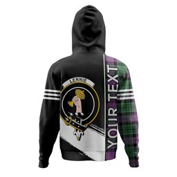 ScotsTee Shop Scottish Lennie Ancient Clan Crest Tartan Hoodie Quarter Personalized