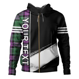 ScotsTee Shop Scottish Lennie Ancient Clan Crest Tartan Hoodie Quarter Personalized