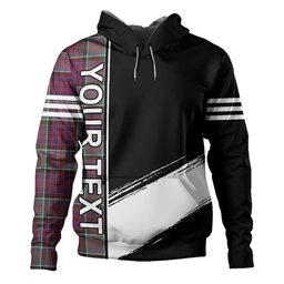 ScotsTee Shop Scottish MacDonald of Clanranald Weathered Clan Crest Tartan Hoodie Quarter Personalized