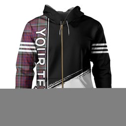 ScotsTee Shop Scottish MacDonald of Clanranald Weathered Clan Crest Tartan Hoodie Quarter Personalized