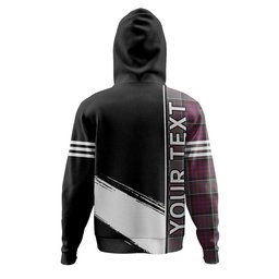 ScotsTee Shop Scottish MacDonald of Clanranald Weathered Clan Crest Tartan Hoodie Quarter Personalized