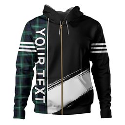 ScotsTee Shop Scottish Lamont Modern Clan Crest Tartan Hoodie Quarter Personalized