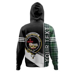 ScotsTee Shop Scottish MacDonald Lord of the Isles; Hunting Modern Clan Crest Tartan Hoodie Quarter Personalized