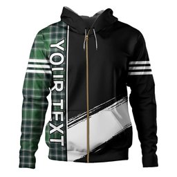 ScotsTee Shop Scottish MacDonald Lord of the Isles; Hunting Modern Clan Crest Tartan Hoodie Quarter Personalized