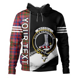 ScotsTee Shop Scottish MacColl (MacCall) Modern Clan Crest Tartan Hoodie Quarter Personalized