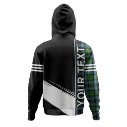 ScotsTee Shop Scottish Hunter of Peebleshire Ancient Clan Crest Tartan Hoodie Quarter Personalized