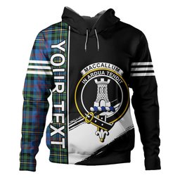 ScotsTee Shop Scottish MacCallum of Berwick Ancient Clan Crest Tartan Hoodie Quarter Personalized