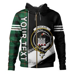 ScotsTee Shop Scottish Kincaid Modern Clan Crest Tartan Hoodie Quarter Personalized