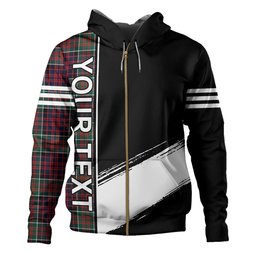 ScotsTee Shop Scottish MacDonald of Clanranald (Donald of Clanranald) Modern Clan Crest Tartan Hoodie Quarter Personalized