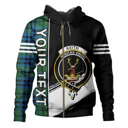 ScotsTee Shop Scottish Keith (Austin) Ancient Clan Crest Tartan Hoodie Quarter Personalized