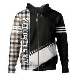 ScotsTee Shop Scottish Hogg Ancient Clan Crest Tartan Hoodie Quarter Personalized