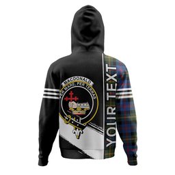 ScotsTee Shop Scottish MacDonald of Borrodale (Donald Borrodale Historic) Modern Clan Crest Tartan Hoodie Quarter Personalized