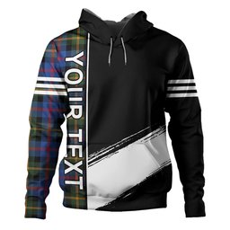 ScotsTee Shop Scottish MacDonald of Borrodale (Donald Borrodale Historic) Modern Clan Crest Tartan Hoodie Quarter Personalized