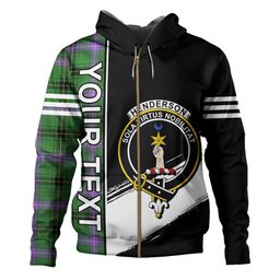 ScotsTee Shop Scottish Henderson Ancient Clan Crest Tartan Hoodie Quarter Personalized