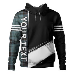 ScotsTee Shop Scottish Innes (Georgina) Weathered Clan Crest Tartan Hoodie Quarter Personalized