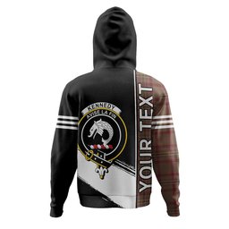 ScotsTee Shop Scottish Kennedy Weathered Clan Crest Tartan Hoodie Quarter Personalized
