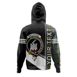 ScotsTee Shop Scottish MacDonald of Clanranald (Donald of Clanranald) Ancient Clan Crest Tartan Hoodie Quarter Personalized