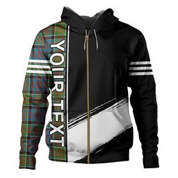 ScotsTee Shop Scottish MacDonald of Clanranald (Donald of Clanranald) Ancient Clan Crest Tartan Hoodie Quarter Personalized