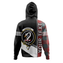 ScotsTee Shop Scottish Lennox Weathered Clan Crest Tartan Hoodie Quarter Personalized
