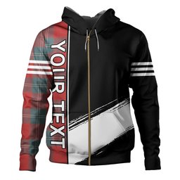 ScotsTee Shop Scottish Lennox Weathered Clan Crest Tartan Hoodie Quarter Personalized