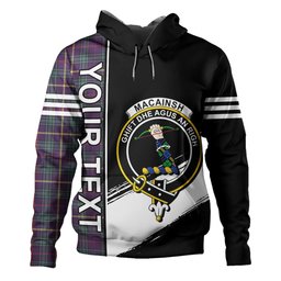ScotsTee Shop Scottish MacAinsh Weathered Clan Crest Tartan Hoodie Quarter Personalized