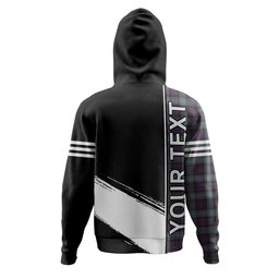 ScotsTee Shop Scottish Lyon ((Liall Lyall Lyle) Weathered Clan Crest Tartan Hoodie Quarter Personalized