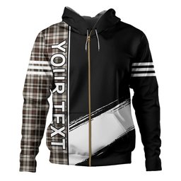 ScotsTee Shop Scottish Little Arisaid Weathered Clan Crest Tartan Hoodie Quarter Personalized
