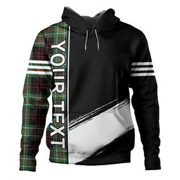 ScotsTee Shop Scottish MacDiarmid Modern Clan Crest Tartan Hoodie Quarter Personalized