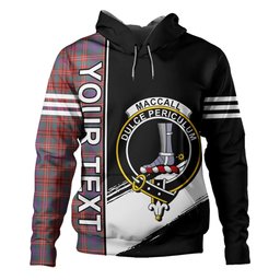 ScotsTee Shop Scottish MacCall Weathered Clan Crest Tartan Hoodie Quarter Personalized