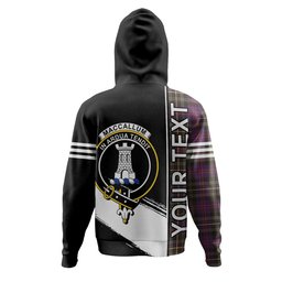 ScotsTee Shop Scottish MacCallum of Berwick Weathered Clan Crest Tartan Hoodie Quarter Personalized
