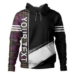 ScotsTee Shop Scottish MacCallum of Berwick Weathered Clan Crest Tartan Hoodie Quarter Personalized