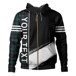 ScotsTee Shop Scottish Hope Vere Modern Clan Crest Tartan Hoodie Quarter Personalized