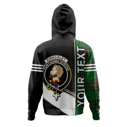 ScotsTee Shop Scottish Kirkcaldy Clan Crest Tartan Hoodie Quarter Personalized