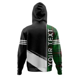 ScotsTee Shop Scottish Kirkcaldy Clan Crest Tartan Hoodie Quarter Personalized