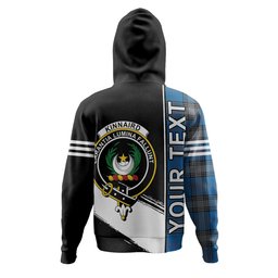 ScotsTee Shop Scottish Kinnaird Ancient Clan Crest Tartan Hoodie Quarter Personalized