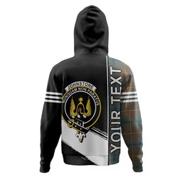 ScotsTee Shop Scottish Johnstone (Johnson) Weathered Clan Crest Tartan Hoodie Quarter Personalized