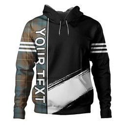 ScotsTee Shop Scottish Johnstone (Johnson) Weathered Clan Crest Tartan Hoodie Quarter Personalized