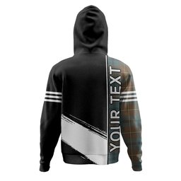 ScotsTee Shop Scottish Johnstone (Johnson) Weathered Clan Crest Tartan Hoodie Quarter Personalized