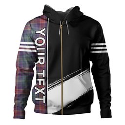 ScotsTee Shop Scottish Hart Weathered Clan Crest Tartan Hoodie Quarter Personalized