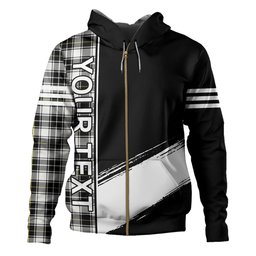 ScotsTee Shop Scottish MacFie of Colonsay Dress (MacPhee of Colonsay Dress) Modern Clan Crest Tartan Hoodie Quarter Personalized