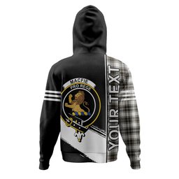 ScotsTee Shop Scottish MacFie of Colonsay Dress (MacPhee of Colonsay Dress) Weathered Clan Crest Tartan Hoodie Quarter Personalized