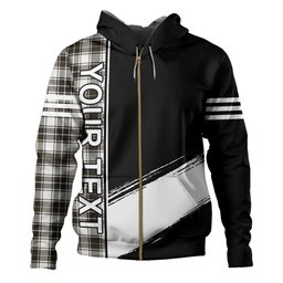 ScotsTee Shop Scottish MacFie of Colonsay Dress (MacPhee of Colonsay Dress) Weathered Clan Crest Tartan Hoodie Quarter Personalized