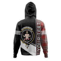 ScotsTee Shop Scottish MacFarlane Red Weathered Clan Crest Tartan Hoodie Quarter Personalized